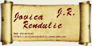 Jovica Rendulić vizit kartica